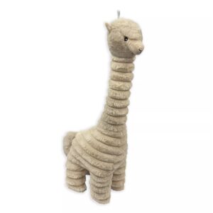 Hondenknuffel alpaca XXL van Quapas! groot crèmekleurig pluche hondenspeelgoed met pieper