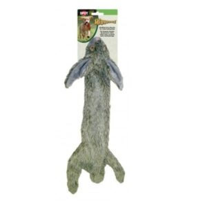 Skinneeez konijn small 38cm plat hondenspeeltje zonder vulling met pieper in kop en staart