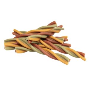 Garden Bites Fruity dental twizzlers S 12,5cm 15gram vegetarische hondensnack met fruit en zoete aardappel voor gebitsverzorging