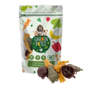 Garden Bites Knaagdier Fruity 9 stuks 14cm vegetarische snack met timotheegras banaan aardbei en peer voor konijnen en knaagdieren