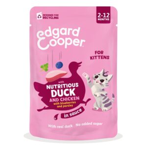 Edgard & Cooper Kitten Eend & Kip in Saus 85 gram kittenvoer