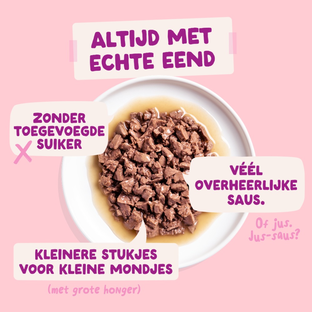 Edgard & Cooper Kitten Eend & Kip in Saus 85 gram kittenvoer
