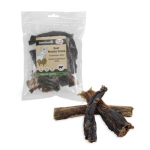 Natuurlijke Runderspier Sticks van 100% runderspier voor honden in een verpakking van 100 gram