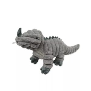 Quapas Hondenknuffel XXL Rhino-Iguana in grijze tinten met zacht pluche en ingebouwde pieper