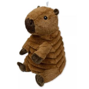 Quapas XXL Hondenknuffel Capybara van bruin pluche met ingebouwde pieper
