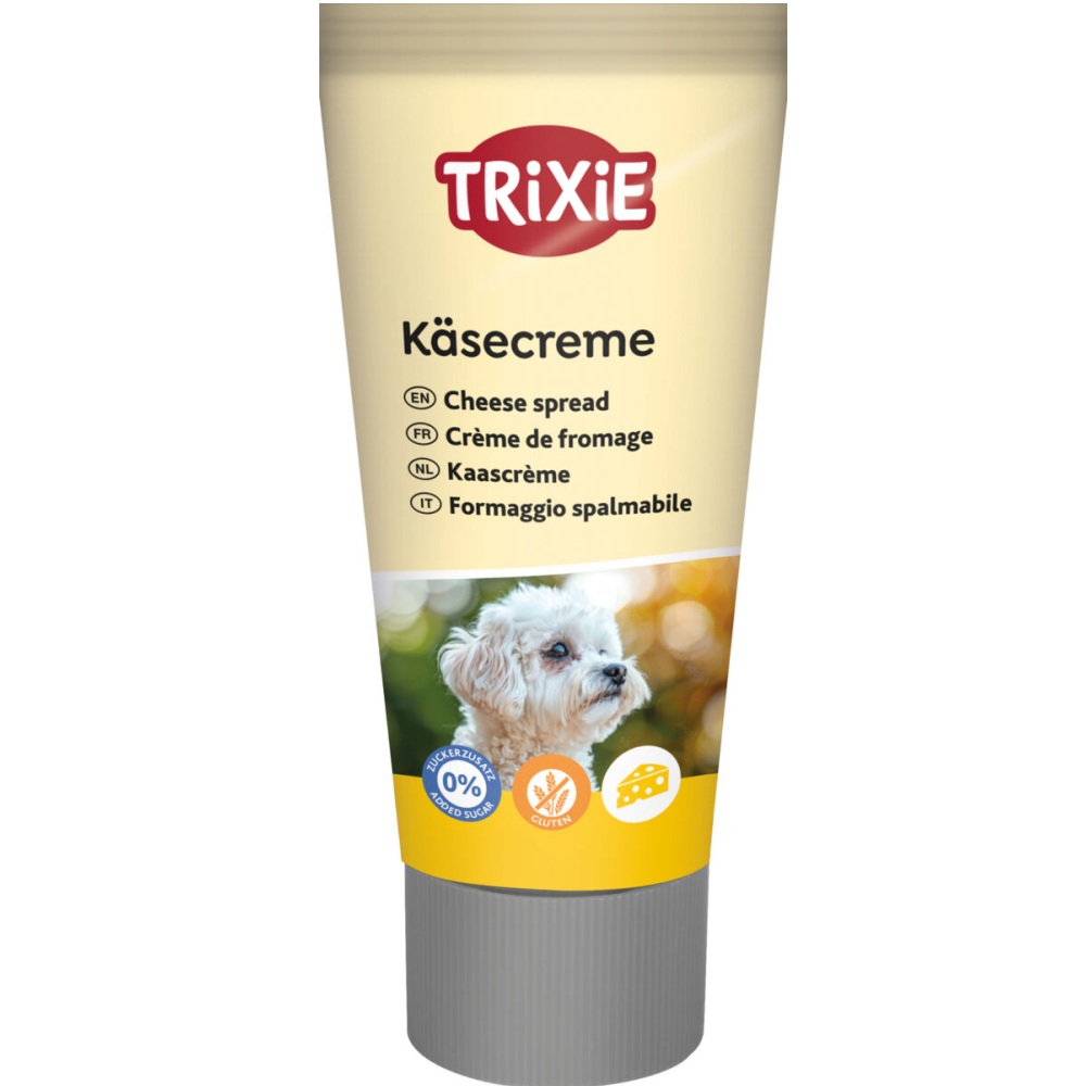 TRIXIE Kaascrème 75 gram smeerbare hondensnack in tube