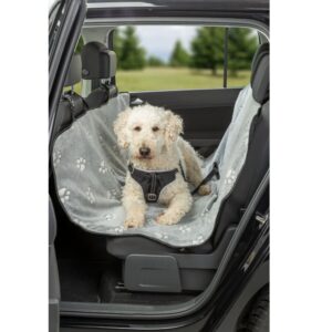 TRIXIE autobeschermdeken 1,4 × 1,45 m grijs zwart voor hond op achterbank