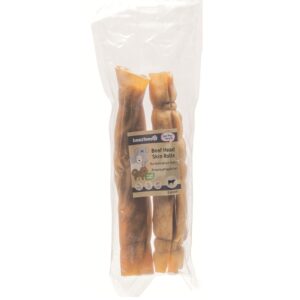 Beeztees runderkophuid rollen voor hond 2 stuks van 100% rund