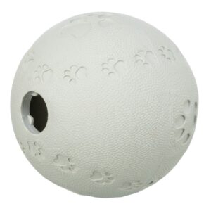 TRIXIE Snackbal grijs 9 cm van natuurrubber met geïntegreerd labyrint