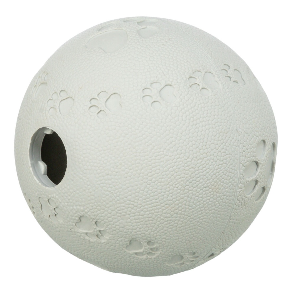 TRIXIE Snackbal grijs 9 cm van natuurrubber met geïntegreerd labyrint