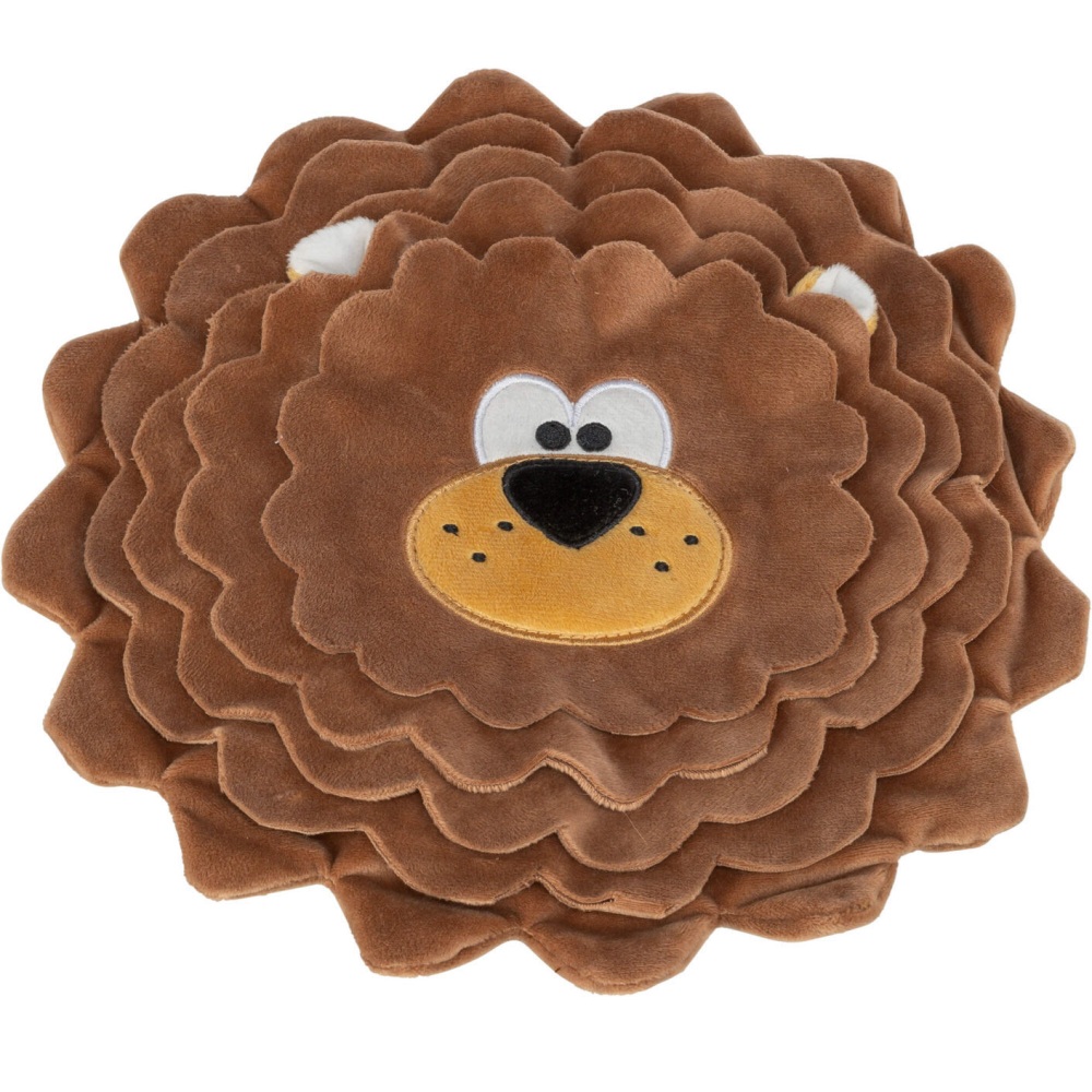 TRIXIE Snackleeuw bruin 26 cm pluche hondenspeelgoed om met snacks te vullen