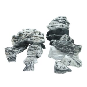Aqua Della Cloudy Steen M grijs circa 1 kg natuursteen voor aquarium en aquascaping