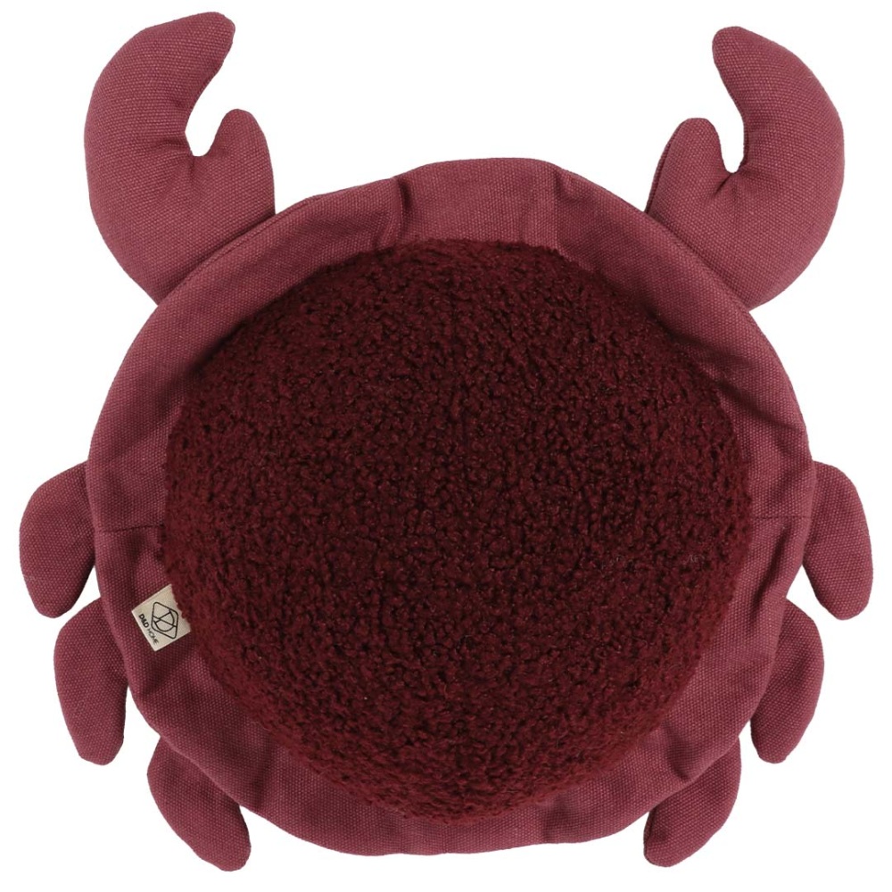D&D HOME Knuffelspeeltje SUKI bordeaux krab 30 × 30 × 12 cm voor honden