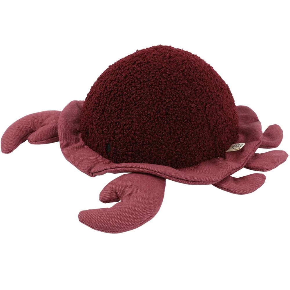 D&D HOME Knuffelspeeltje SUKI bordeaux krab 30 × 30 × 12 cm voor honden