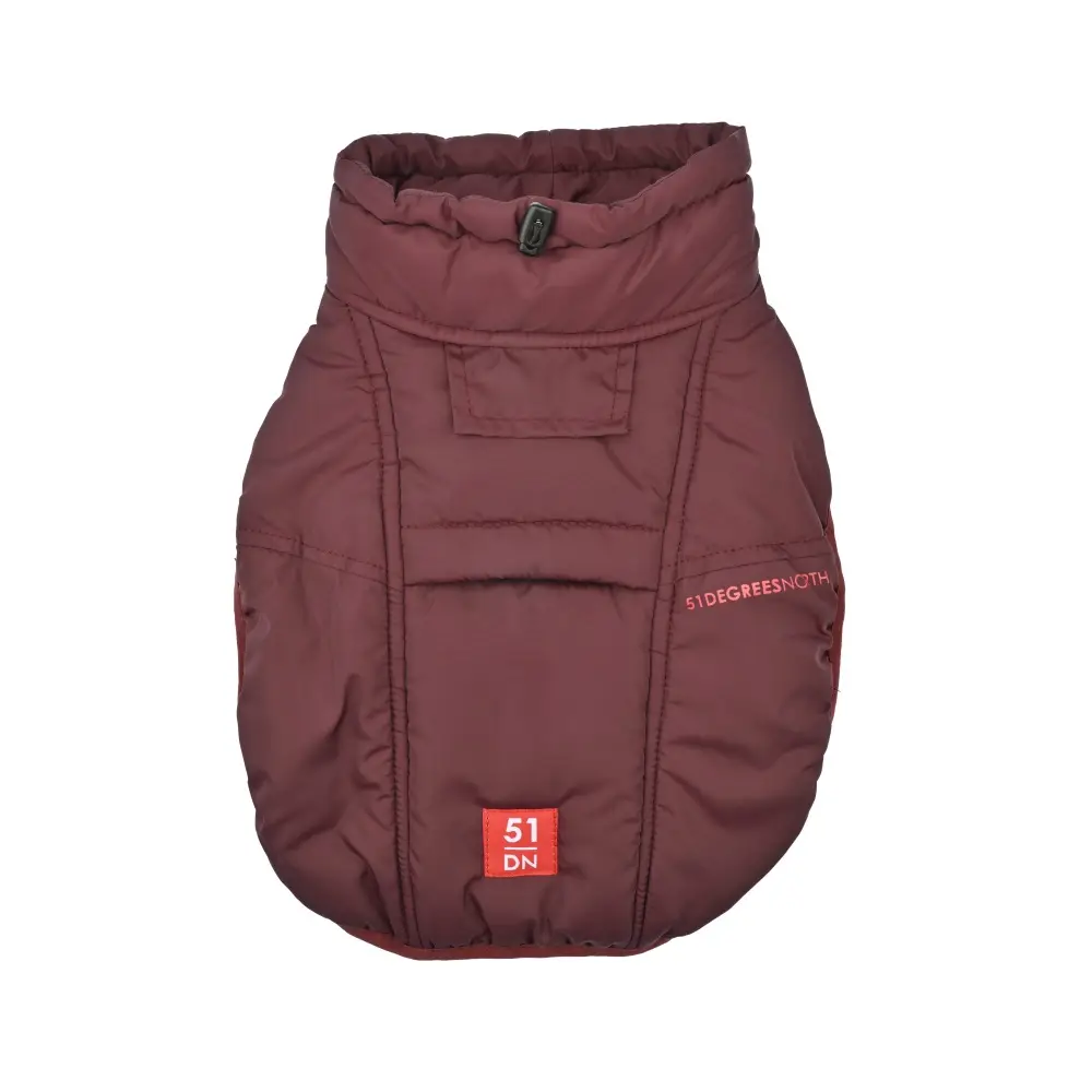 51 Degrees North Teckel Antartica Coat Burgundy warme bordeaux hondenjas voor teckel