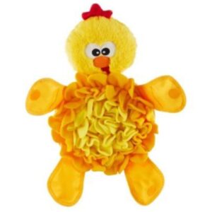 Nina Ottosson Snuffle Palz Chicken gele pluche snuffelmat en hondenpuzzel