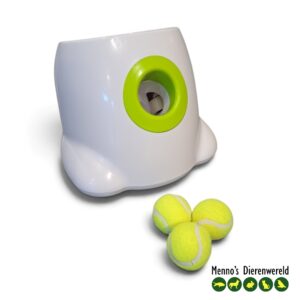 AFP Hyper Fetch Mini automatische ballenwerper wit met 3 ballen voor kleine honden