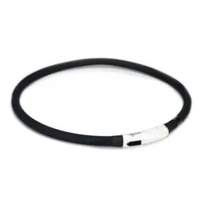 Beeztees Safety Gear Dogini Zwart 70 cm lichtgevende siliconen hondenhalsband