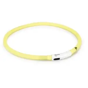 Beeztees Safety Gear Dogini Geel 70 cm lichtgevende siliconen hondenhalsband