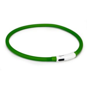 Beeztees Safety Gear Dogini Groen 70 cm lichtgevende siliconen hondenhalsband
