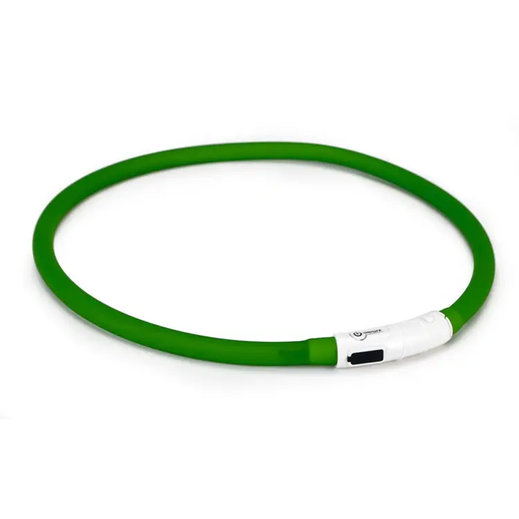 Beeztees Safety Gear Dogini Groen 70 cm lichtgevende siliconen hondenhalsband