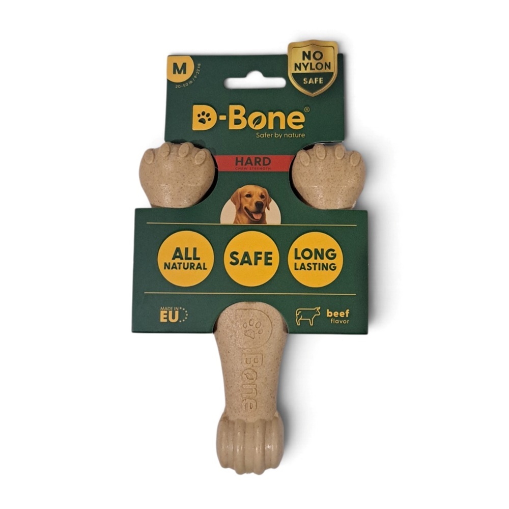 D-Bone Medium Hard Beef kauwspeeltje met rundsmaak voor honden