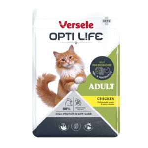 Opti Life Adult Chunks in Bouillon Kip 85 gram voor volwassen katten