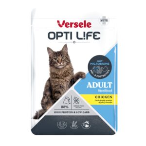 Opti Life Adult Sterilised Chunks in Bouillon Kip 85 gram voor gesteriliseerde katten