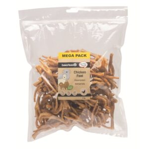 Beeztees Kippenpoten 1000 gram natuurlijke kauwsnack voor honden