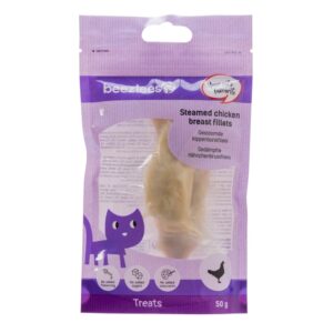 Beeztees Gestoomde Kippenborstfilets 50 gram kattensnack
