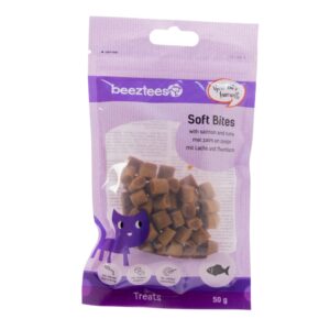 Beeztees Kattensnack Soft Bites Zalm Tonijn en Kip 50 gram