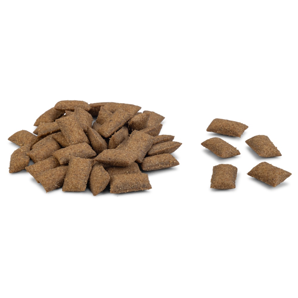 Beeztees Kattensnack Pillows Rund 70 gram met krokante buitenkant en zachte vulling
