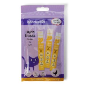 Beeztees Kattensnack Liquid Kip 70 gram met kip en garnalen