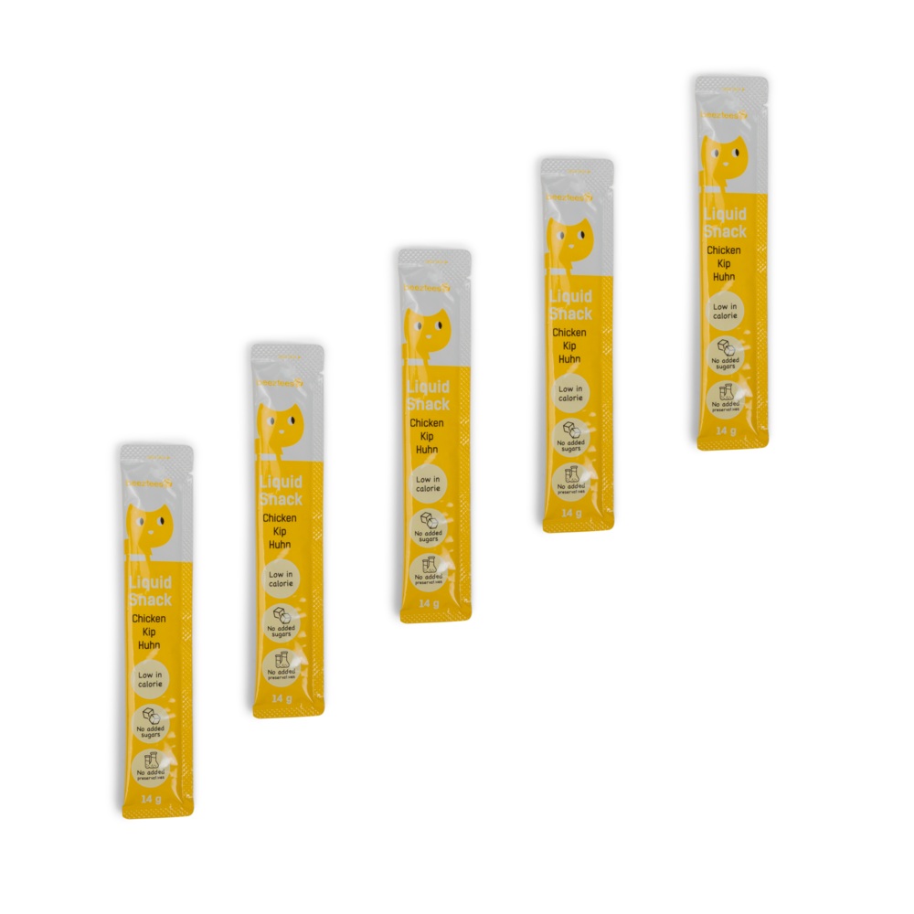 Beeztees Kattensnack Liquid Kip 70 gram met kip en garnalen