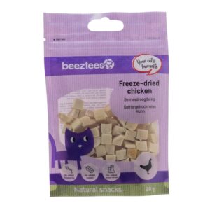 Beeztees Gevriesdroogde Kip 20 gram natuurlijke kattensnack van 100% kip