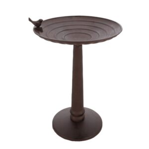 Gietijzeren waterschaal XXL op voet 55 × 55 × 80,7 cm voor tuinvogels