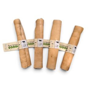 Runderkophuid rol 25 cm natuurlijke kauwsnack van 100% rund voor honden